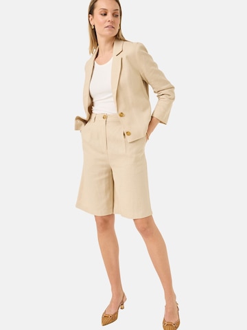 Tamaris Wide leg Bandplooibroek in Beige