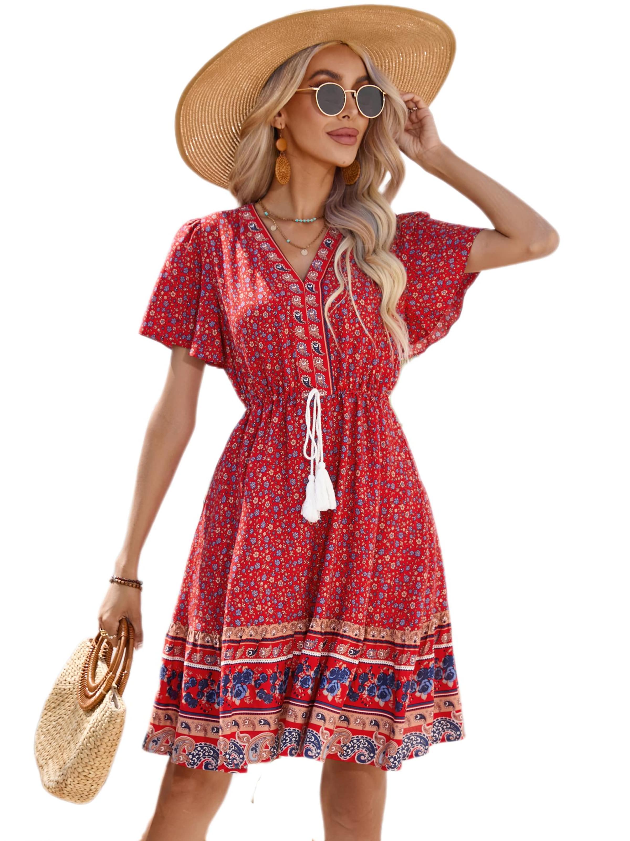 Yesfashion Summer Dress in 36 in Red, Item view
