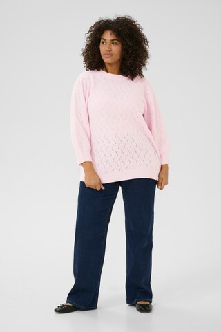 KAFFE CURVE Sweater 'Anita' in Purple