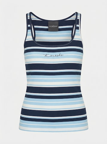 mėlyna KOROSHI Palaidinė be rankovių: priekis