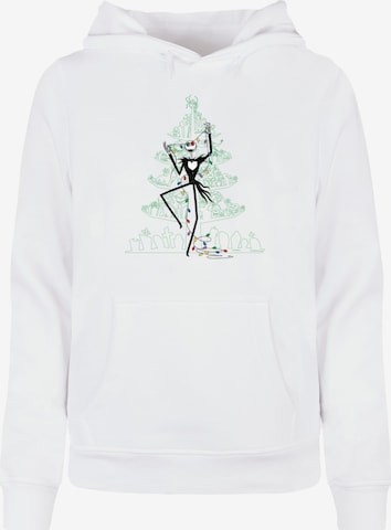 ABSOLUTE CULT Sweatshirt 'The Nightmare Before Christmas - Tree 2' in White: front