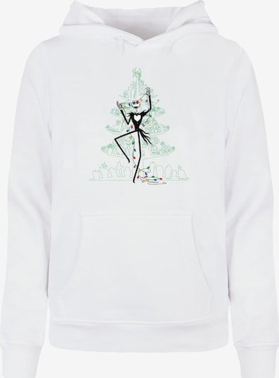 ABSOLUTE CULT Sweatshirt 'The Nightmare Before Christmas - Tree 2' in smaragd / rot / schwarz / weiß, Produktansicht