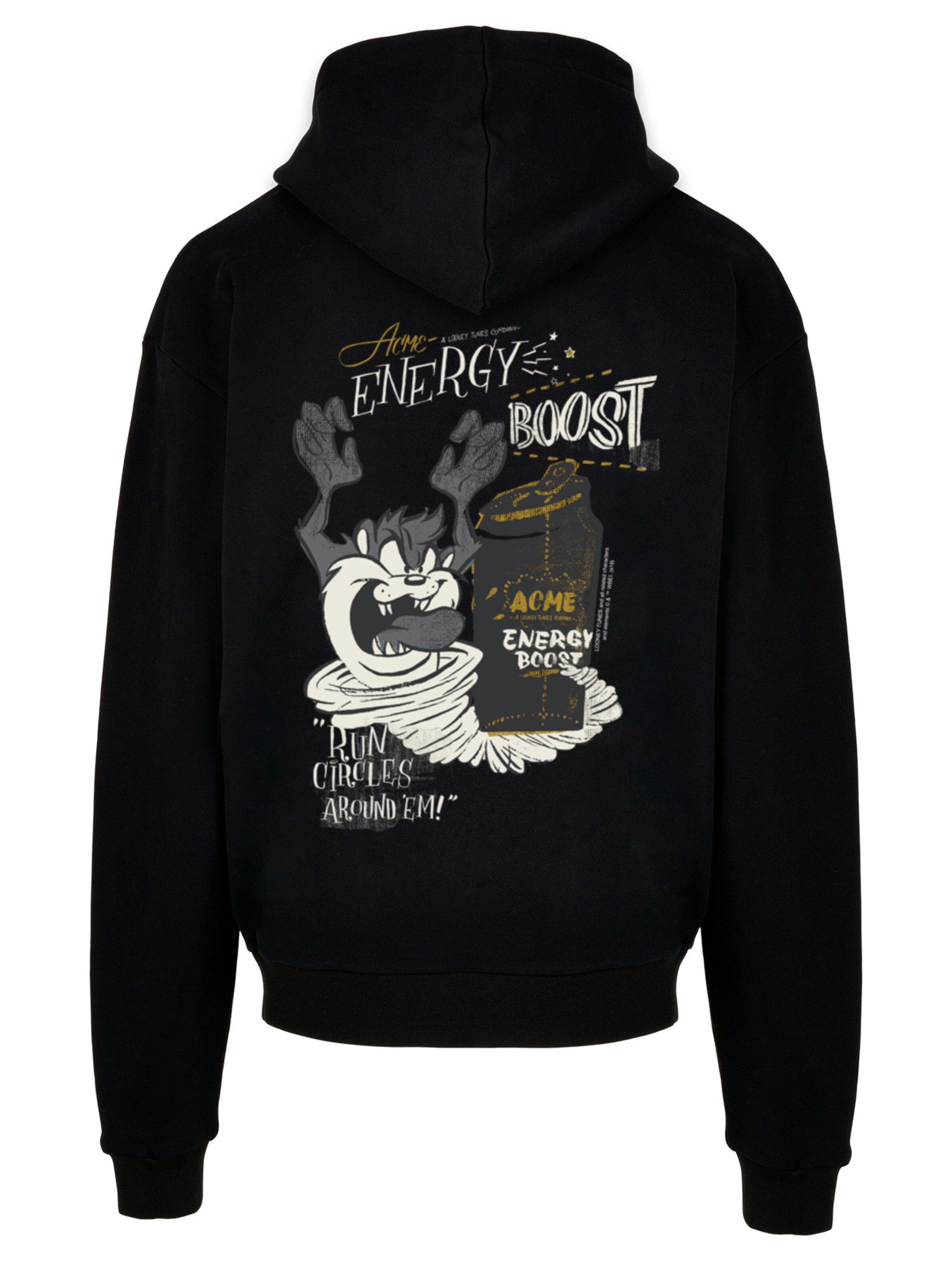 Pull-over 'Looney Tunes Taz Energy Boost' F4NT4STIC en noir : devant