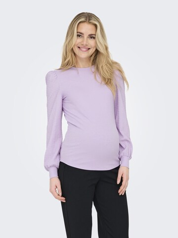 Only Maternity Pullover'OLMJulie' in Lila: Vorderseite