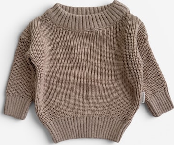 KURTI & FRIEDA Sweater 'Chunky Knit' in Brown: front