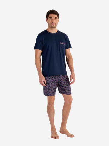 HOM Shorty Pyjama ' Ringo ' in Blau