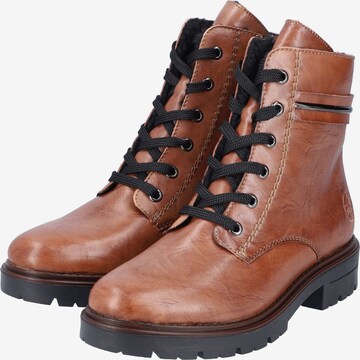 Rieker Lace-Up Ankle Boots in Brown