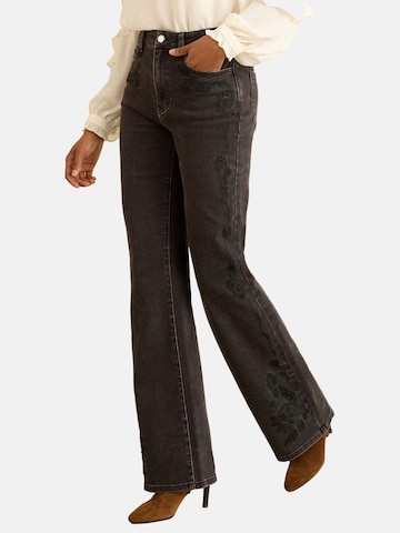 love & roses Wide Leg Jeans in Schwarz: Vorderseite