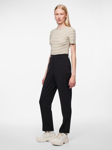 PIECES Regular Trousers 'LUISA' in Black