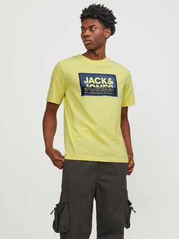 JACK & JONES قميص 'LOGAN' بلون أصفر: الأمام