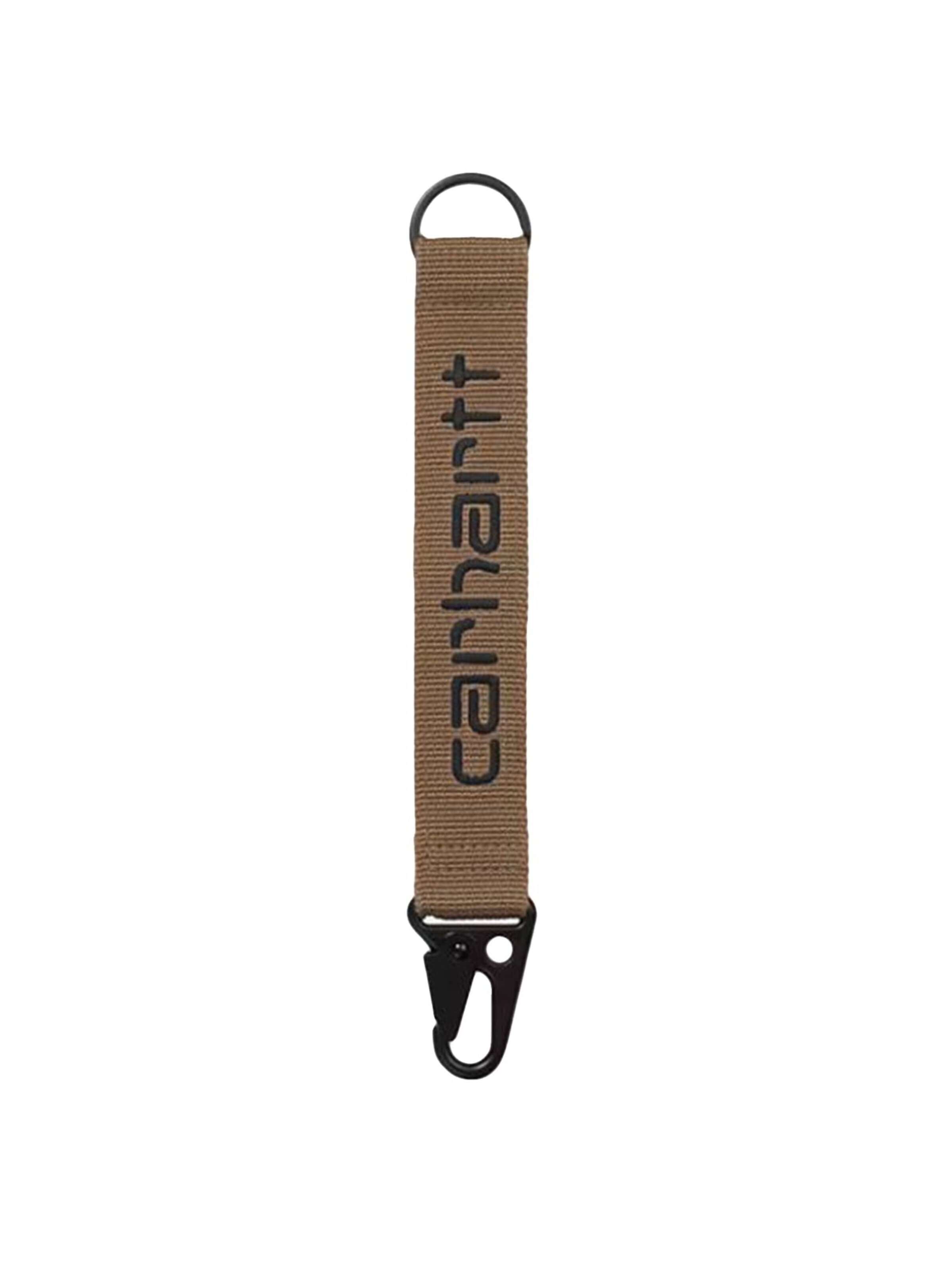 Carhartt WIP Schlüsselanhänger 'JADEN KEYHOLDER WIP H BROWN / BLACK'‌‌‌‌‌‌ in Braun: Vorderseite