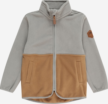 mikk-line Athletic Fleece Jacket in Grey: front