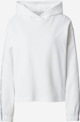 Sweat-shirt Calvin Klein Jeans en blanc : devant