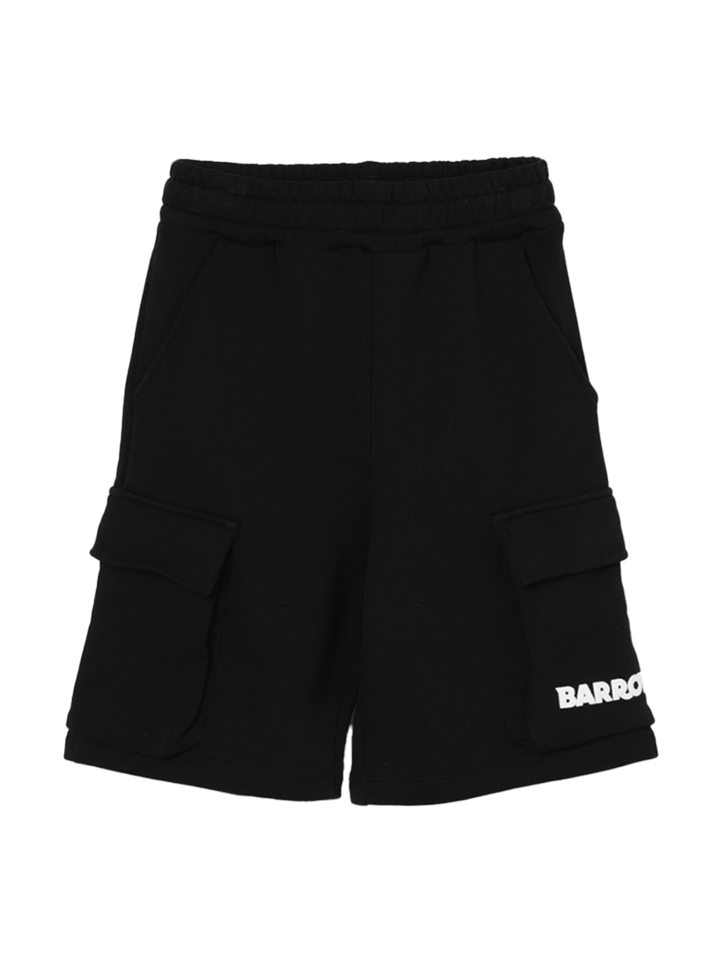 BARROW Regular Trousers 'Bermuda felpa nero per bambino' in Black: front