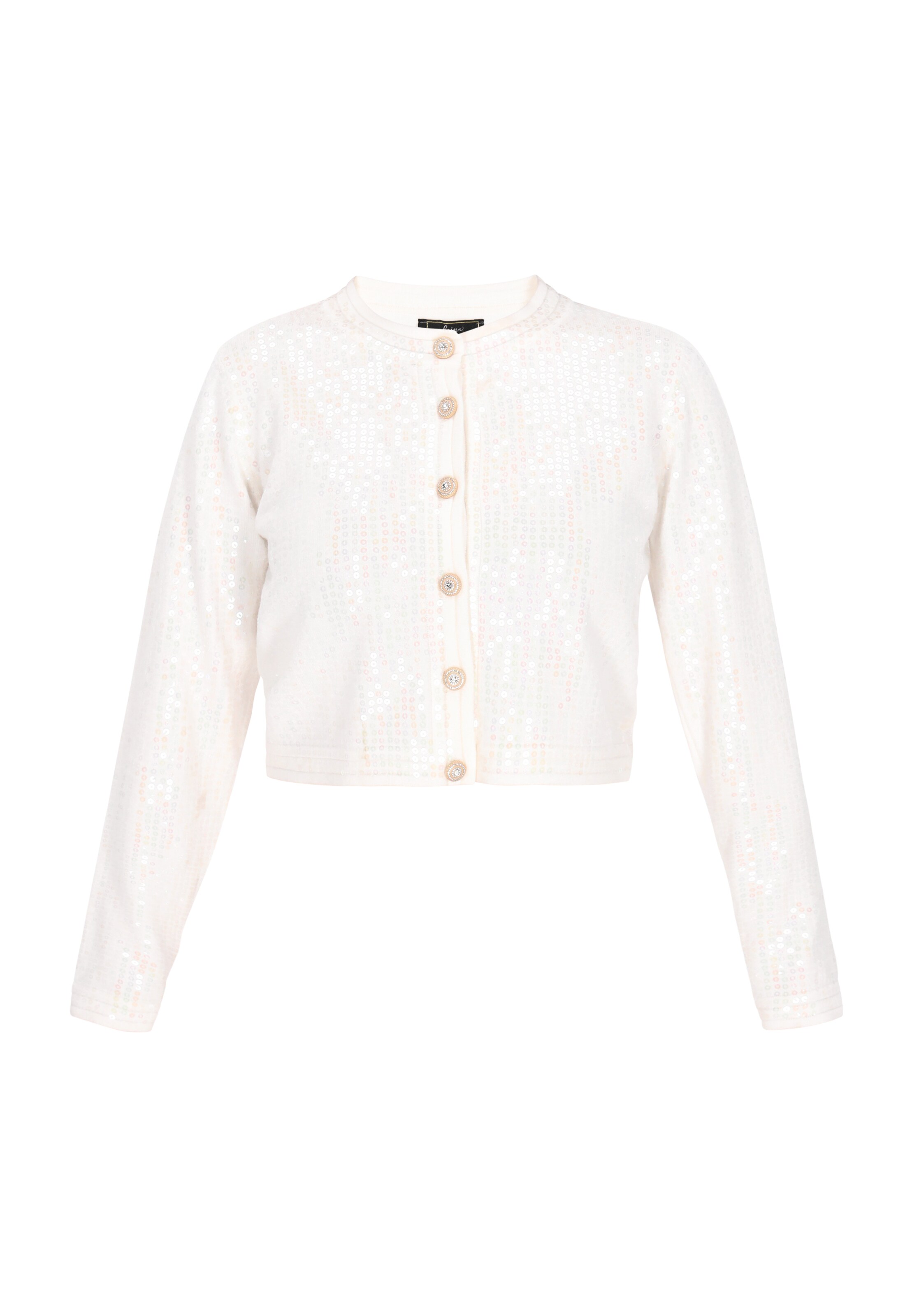 faina Πλεκτή ζακέτα 'Fashion Look' σε λευκό: μπροστά