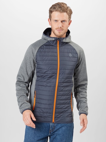 JACK & JONES - Ajuste regular Chaqueta de entretiempo en gris: frente