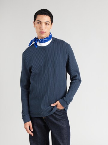 Tricou de la Abercrombie & Fitch pe albastru: față