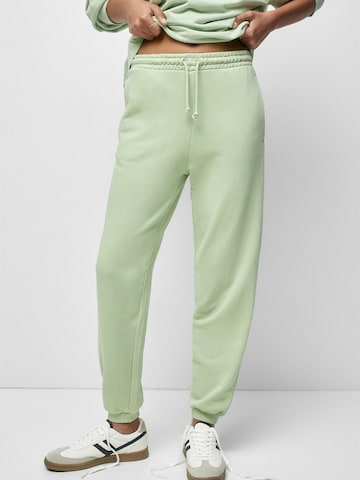 Pull&Bear Zúžený Kalhoty – zelená