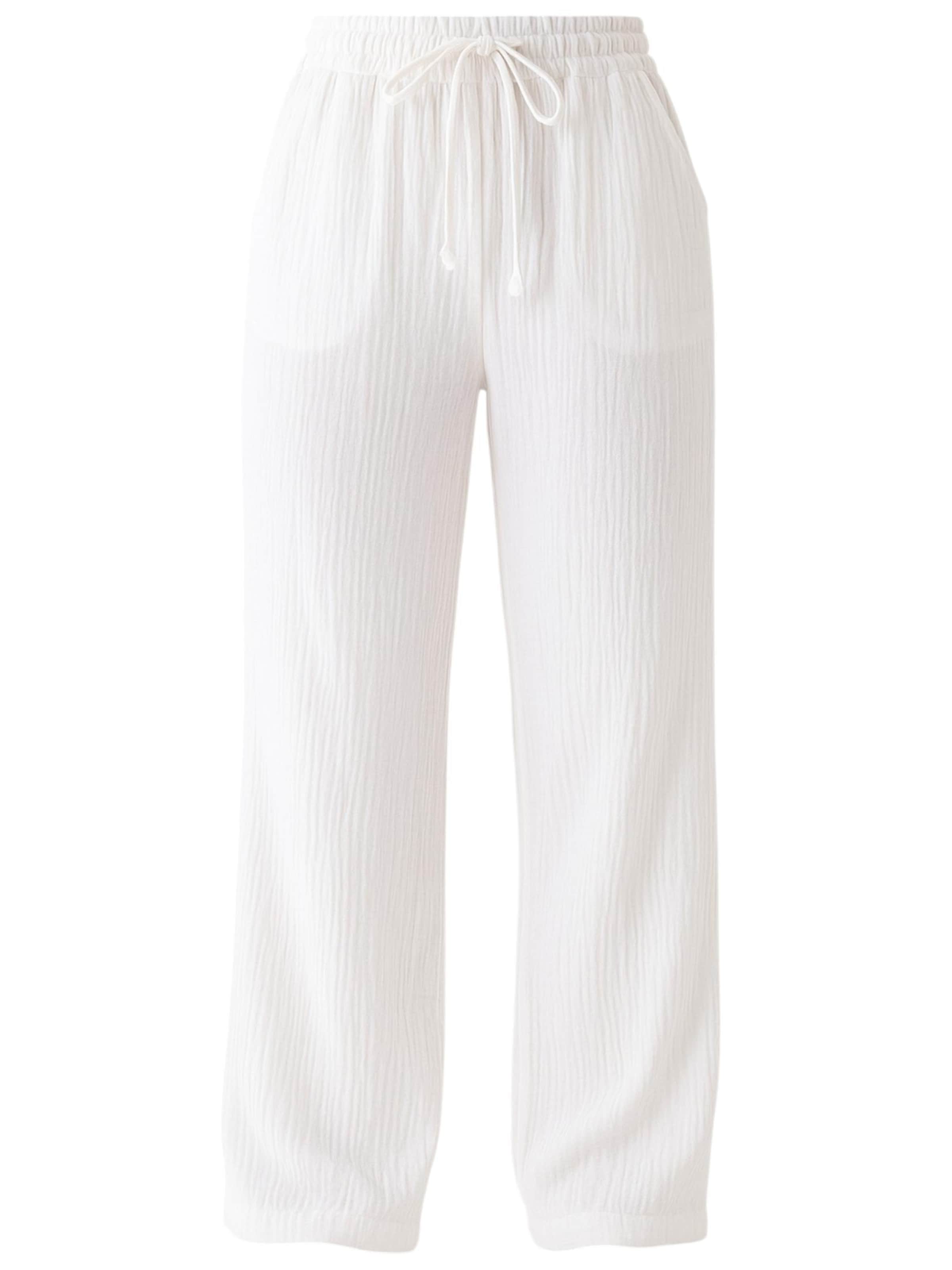 WENOR - Pierna ancha Pantalón 'Eleni' en blanco: frente