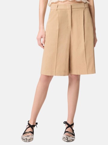 PINKO Normalny krój Spodnie 'PINKO BRYANA BERMUDA LINO STRETCH BERMUDA' w kolorze beżowy