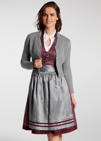 SPIETH & WENSKY Regular Knit Cardigan 'Pfiff' in Grey: front