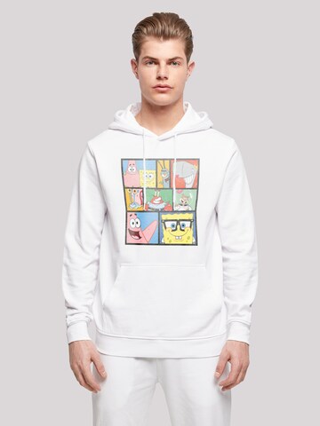 F4NT4STIC Sweatshirt 'Spongebob Schwammkopf Collage' in Weiß: Vorderseite