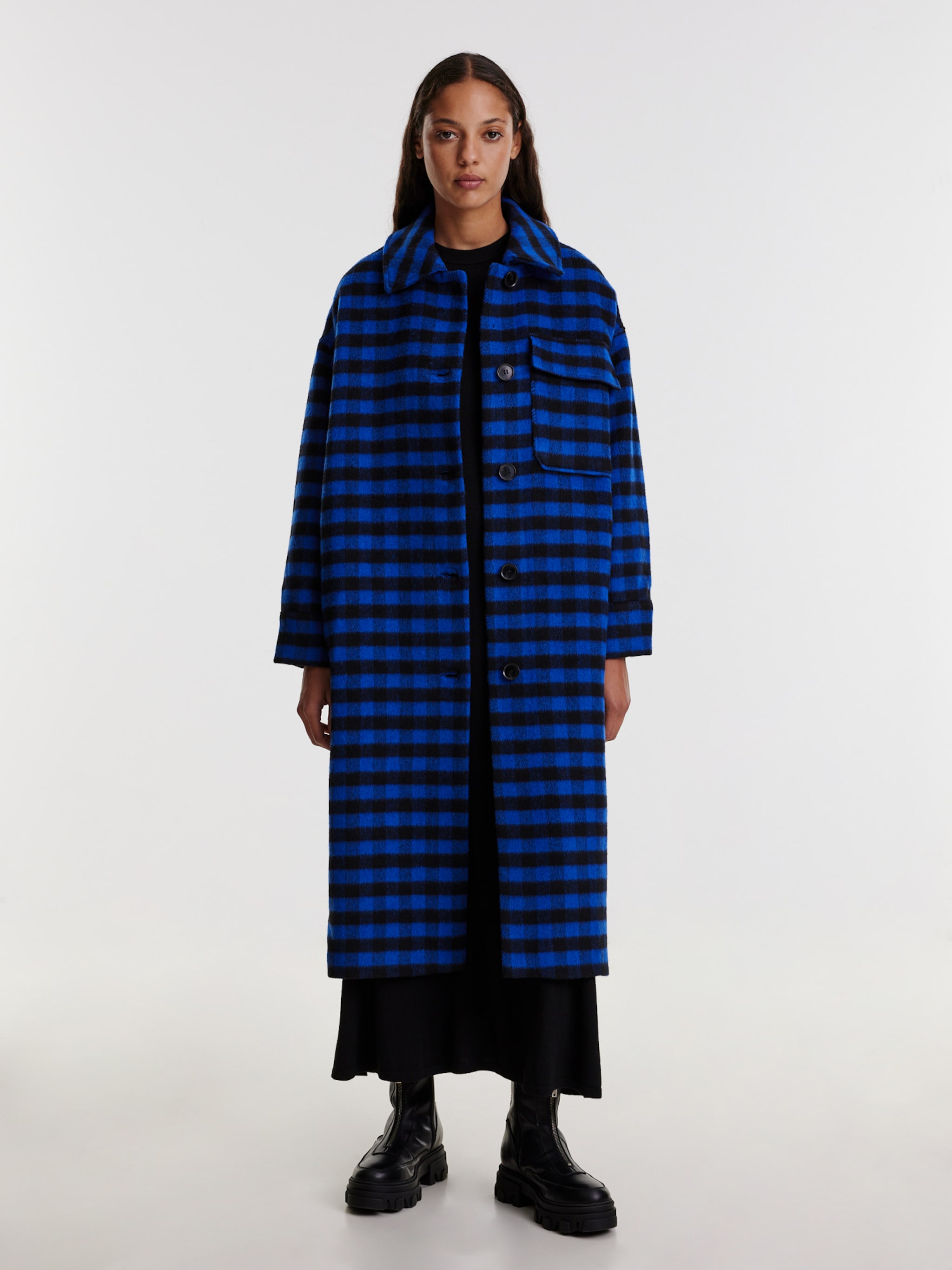 EDITED Produits Manteau mi-saison 'Tamilla' bleu