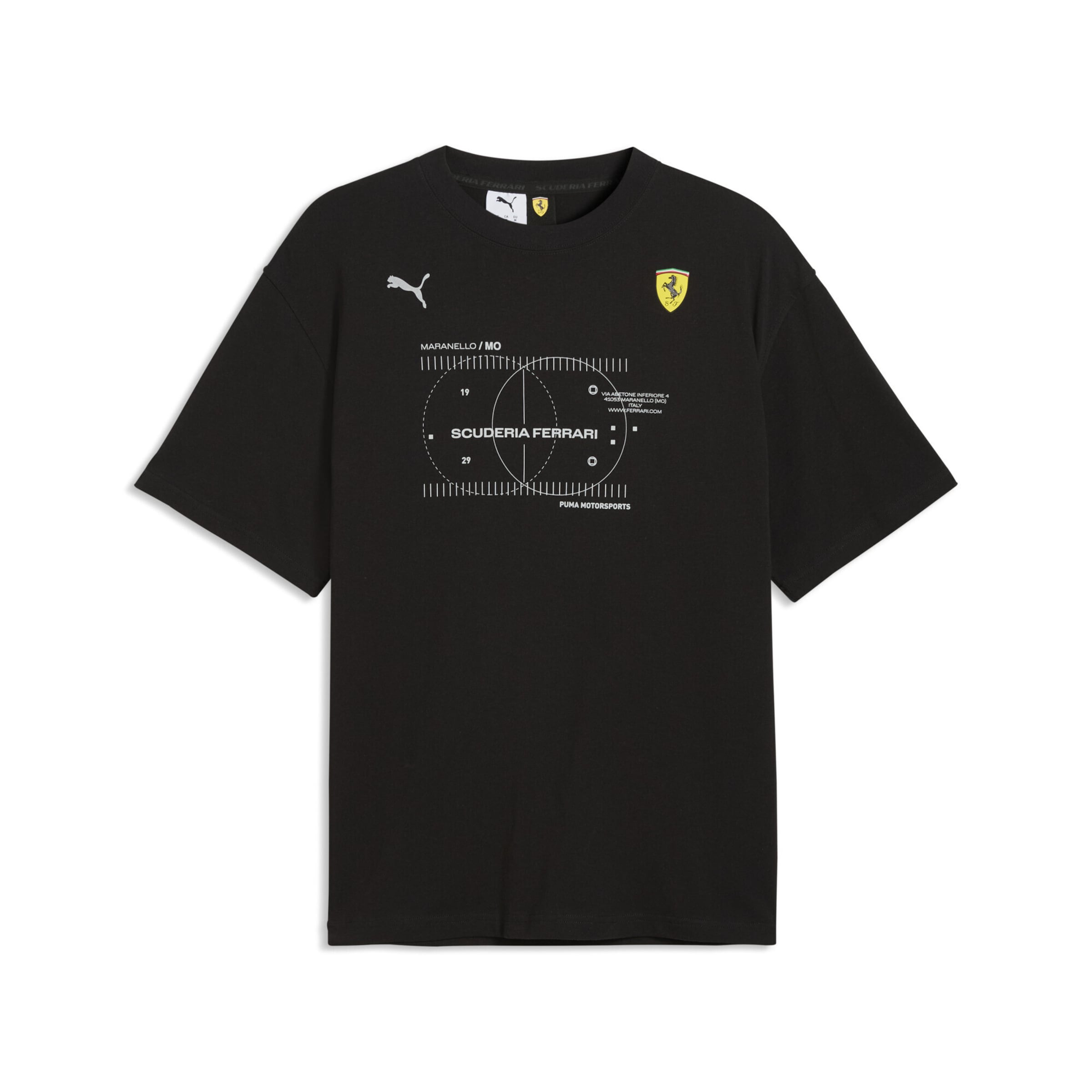 PUMA Performance Shirt 'Scuderia Ferrari' in Black: front