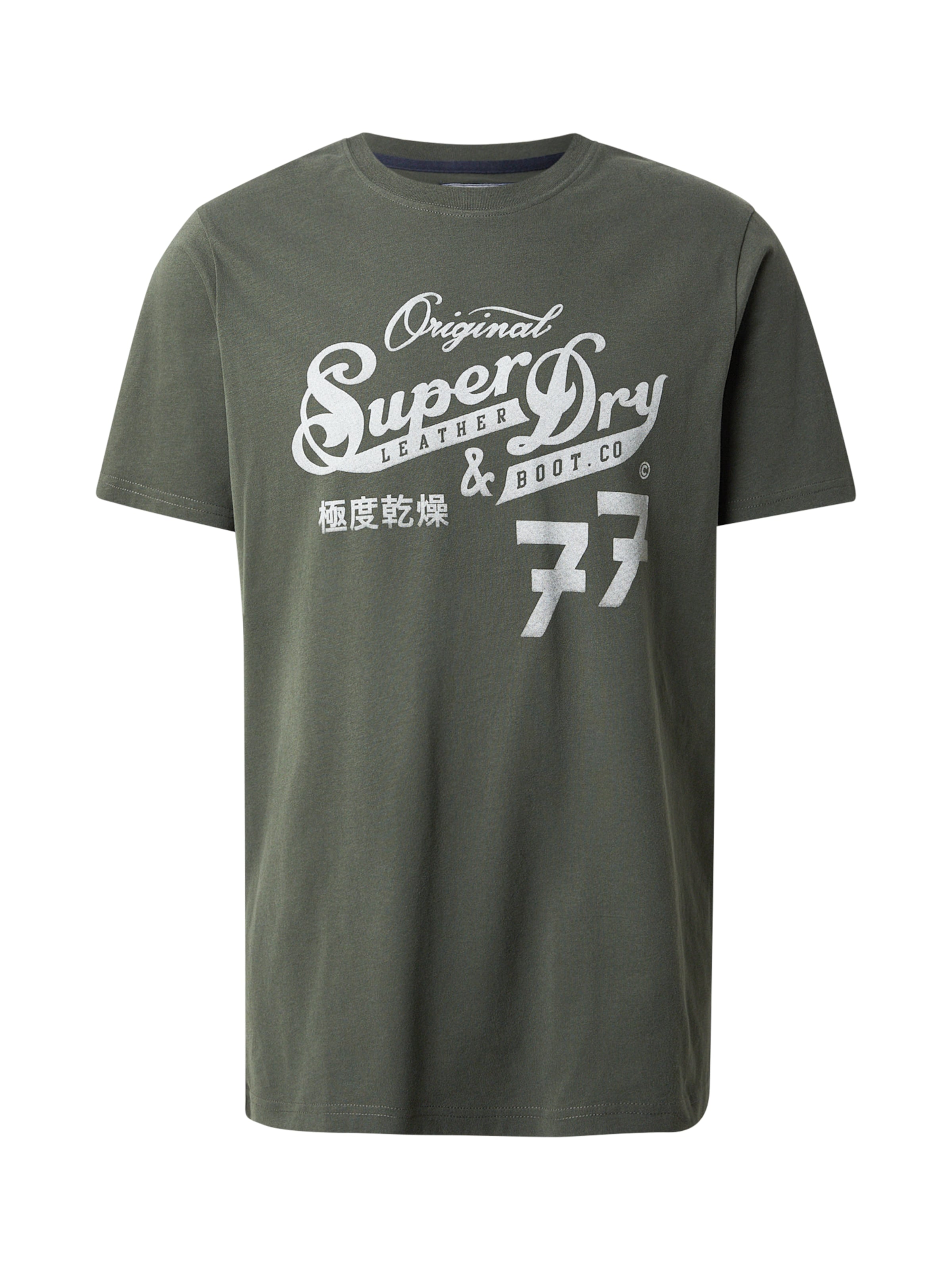 T-Shirt 'Leather & Boot' Superdry & Co en vert : devant