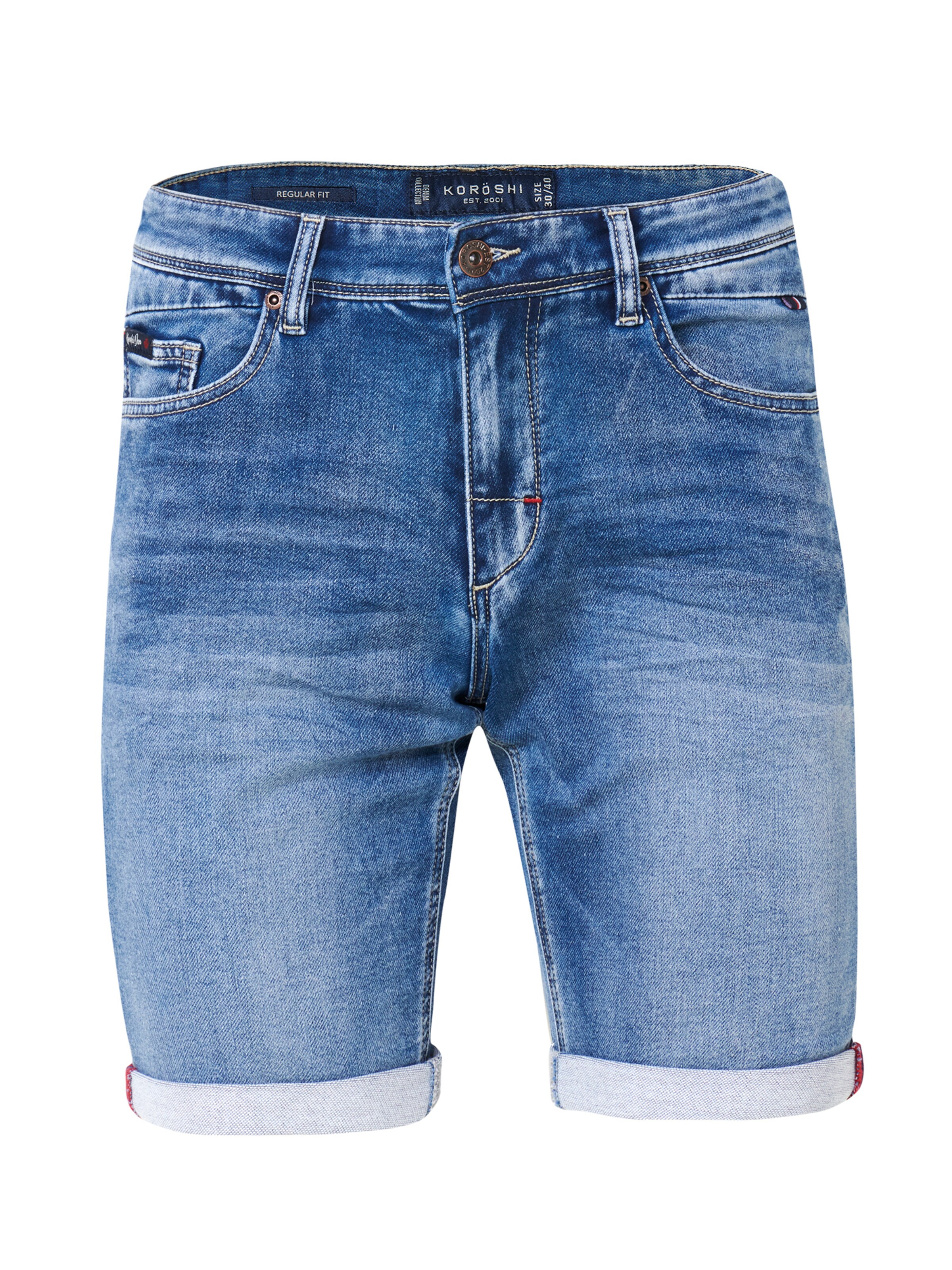 KOROSHI Regular Shorts in Blau: Vorderseite