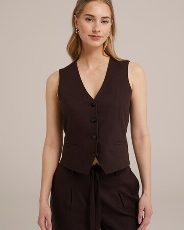 WE Fashion Suit vest in Brown: front