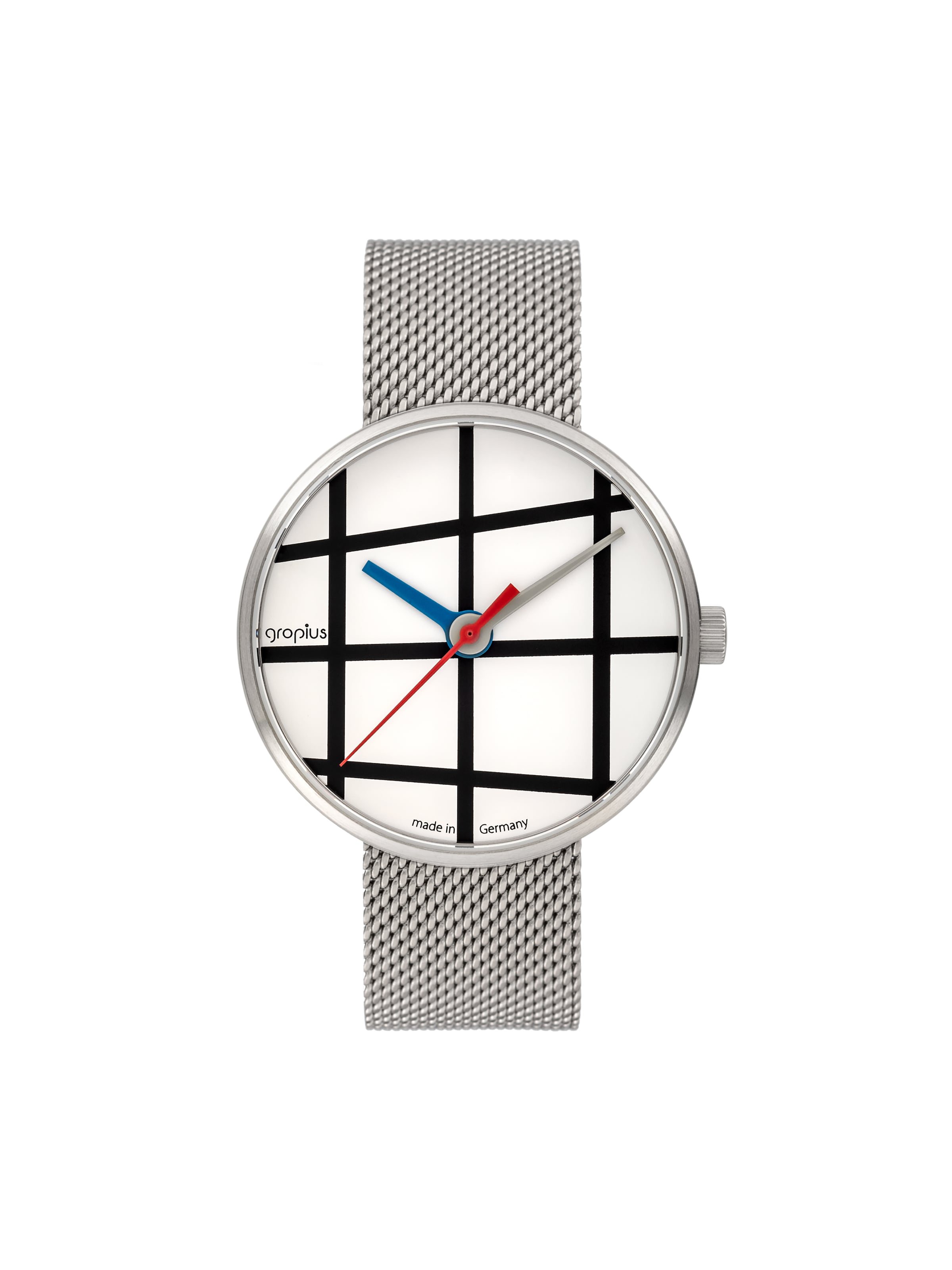 WALTER GROPIUS Analog Watch 'WINDOW' in Black: front