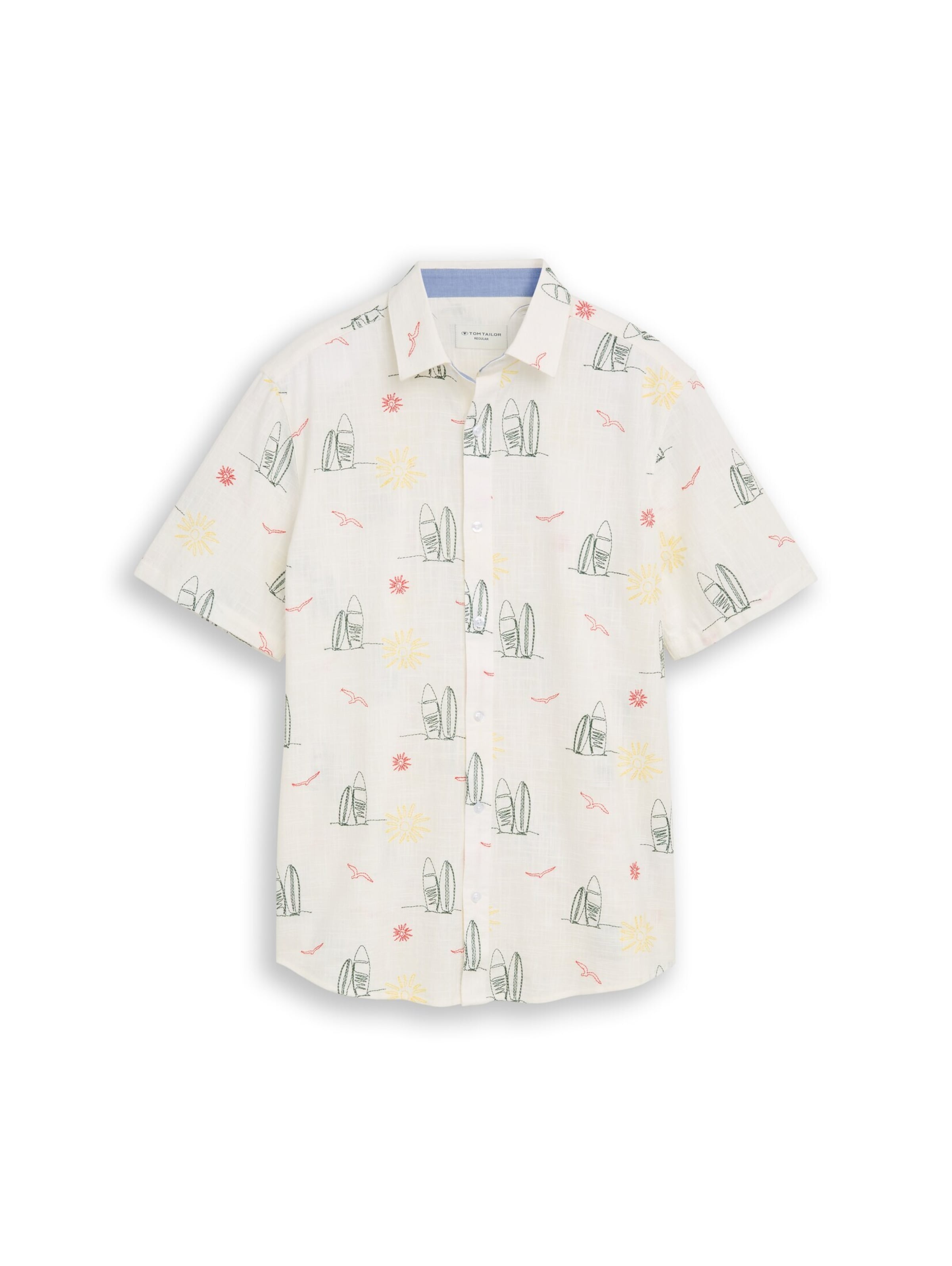 TOM TAILOR Regular fit Button Up Shirt in White: front