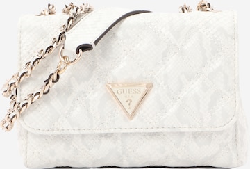 GUESS Olkalaukku 'GIULLY II MINI' värissä valkoinen: etupuoli