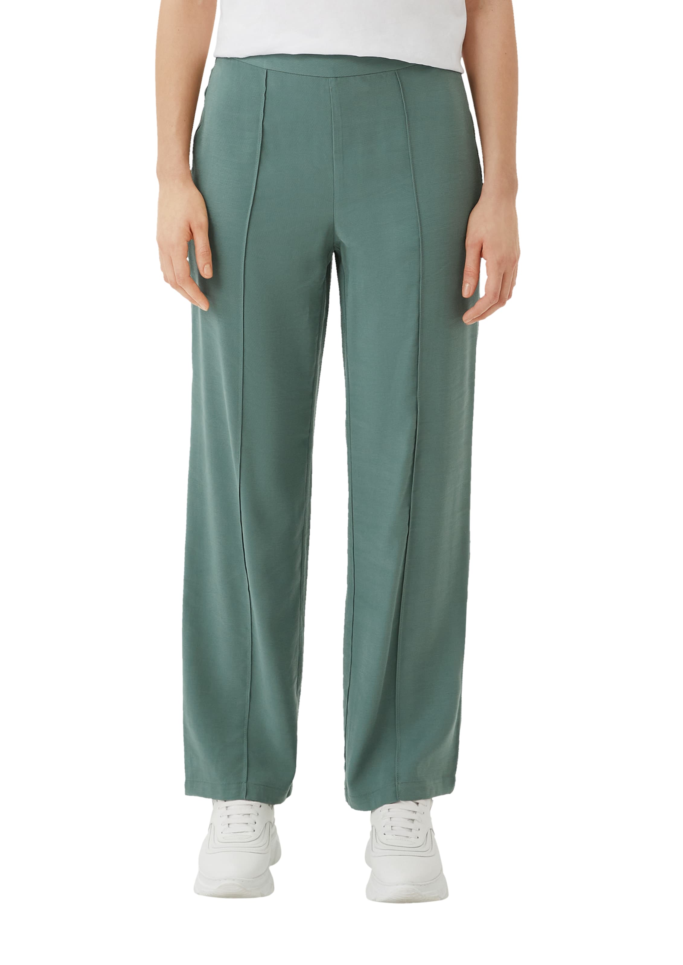 comma casual identity Loose fit Pants in Green: front