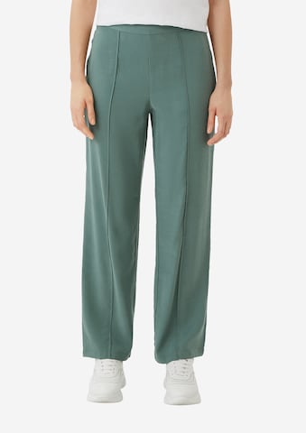 comma casual identity Loosefit Broek in Groen: voorkant