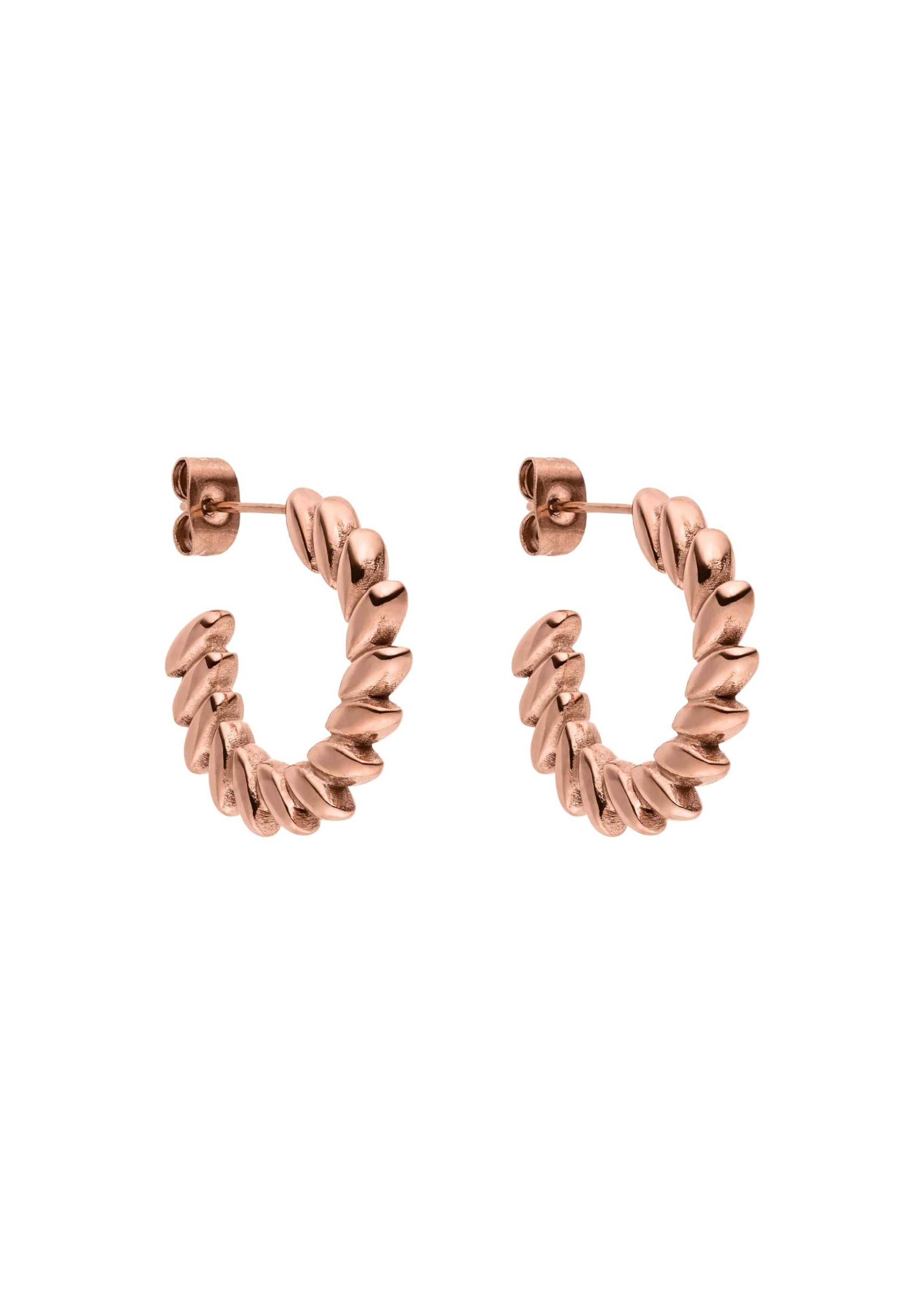PURELEI Boucles d'oreilles 'Big Leaf' en One Size en or rose, Vue avec produit