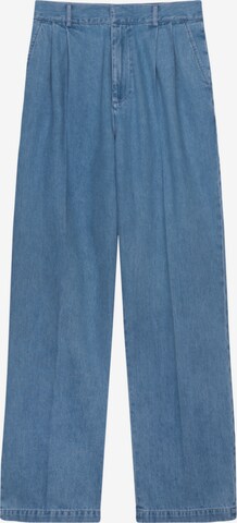 SEIDENSTICKER Wide leg Pleat-Front Pants in Blue: front