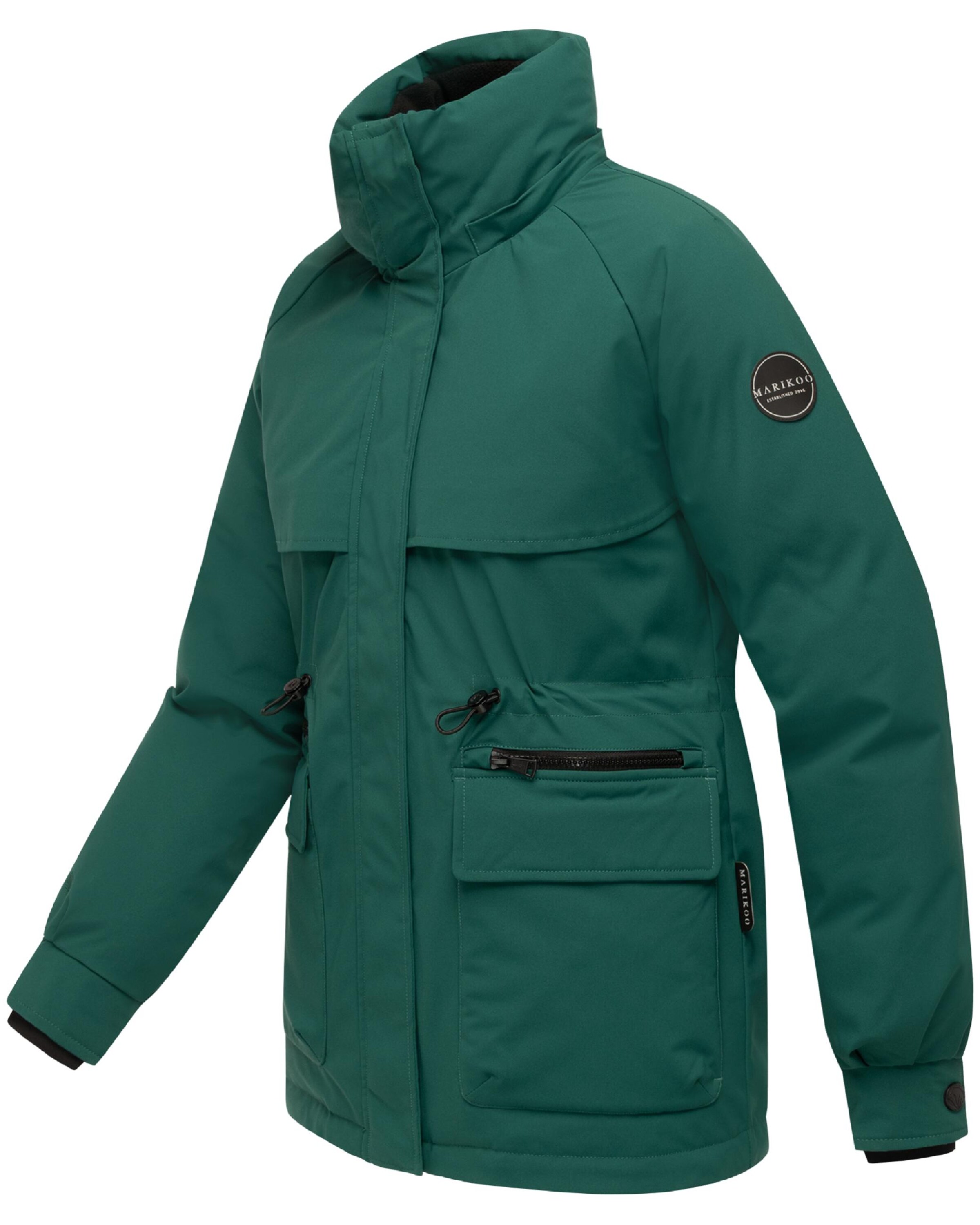 MARIKOO Pitkä talvitakki 'Shigaraa XVI' värissä vihreä