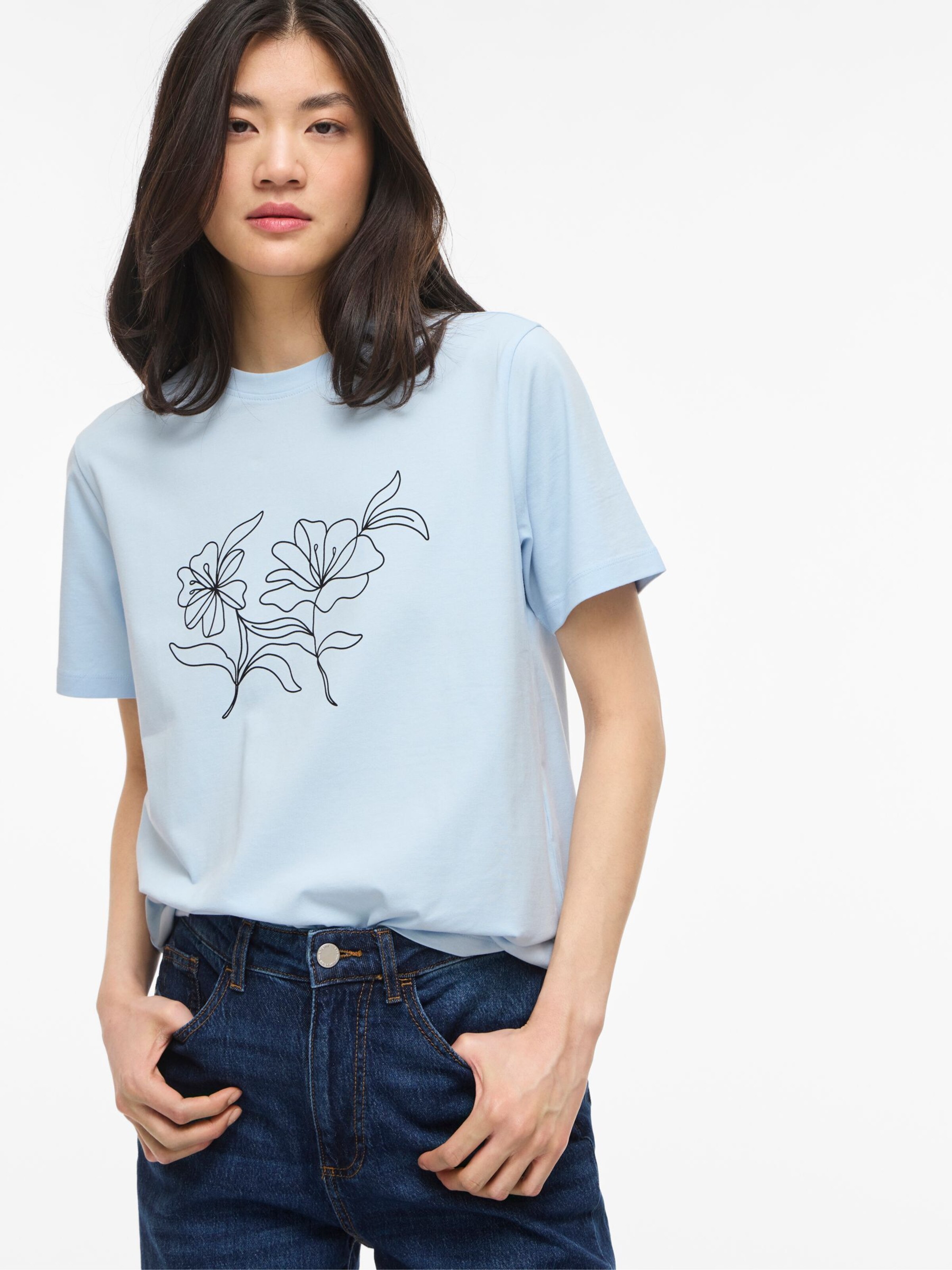 VILA T-Shirt ' VINORA' in Blau