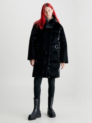 Calvin Klein Jeans Winter Coat in Black: front