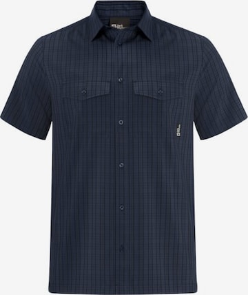 JACK WOLFSKIN Regular fit Athletic Button Up Shirt in Blue: front