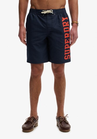 Shorts de bain Superdry & Co en bleu : devant