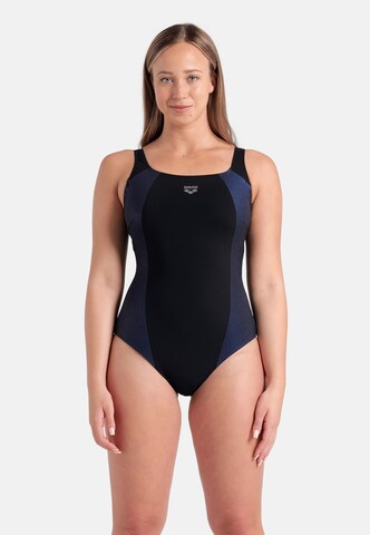 ARENA Bustier Formgivende badedragt 'SHAPEWEAR ADELE C-CUP' i sort: forside