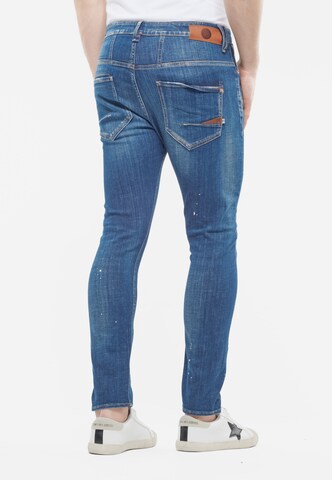 Le Temps Des Cerises Skinny Jeanshose in Blau