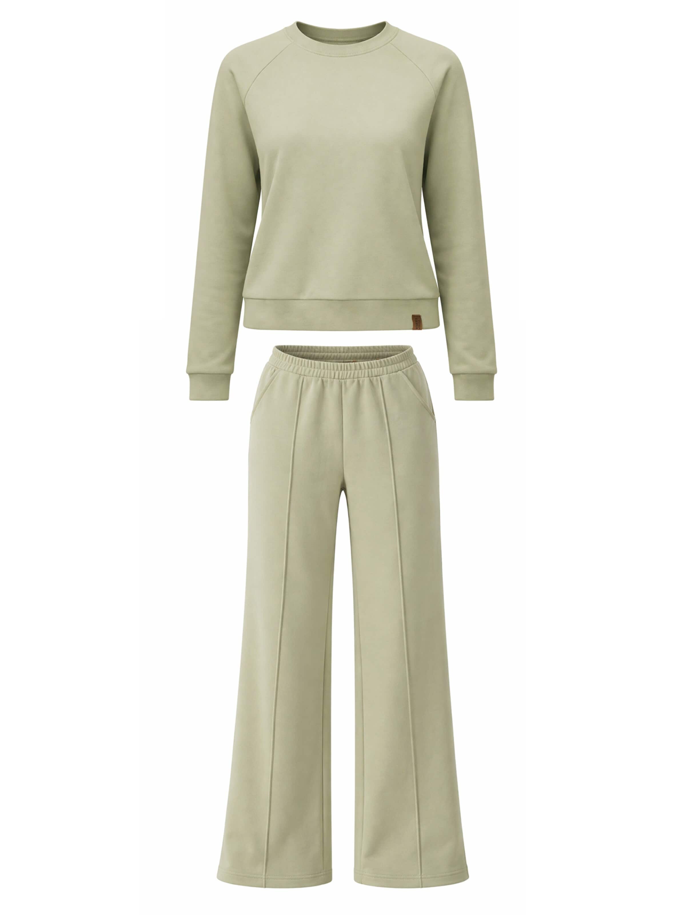 Vivisence Joggingpak '9208 Set' in Groen: voorkant