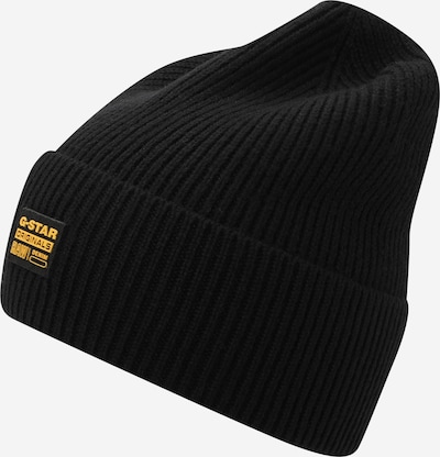 Megzta kepurė iš G-STAR, spalva – tamsiai geltona / juoda, Prekių apžvalga