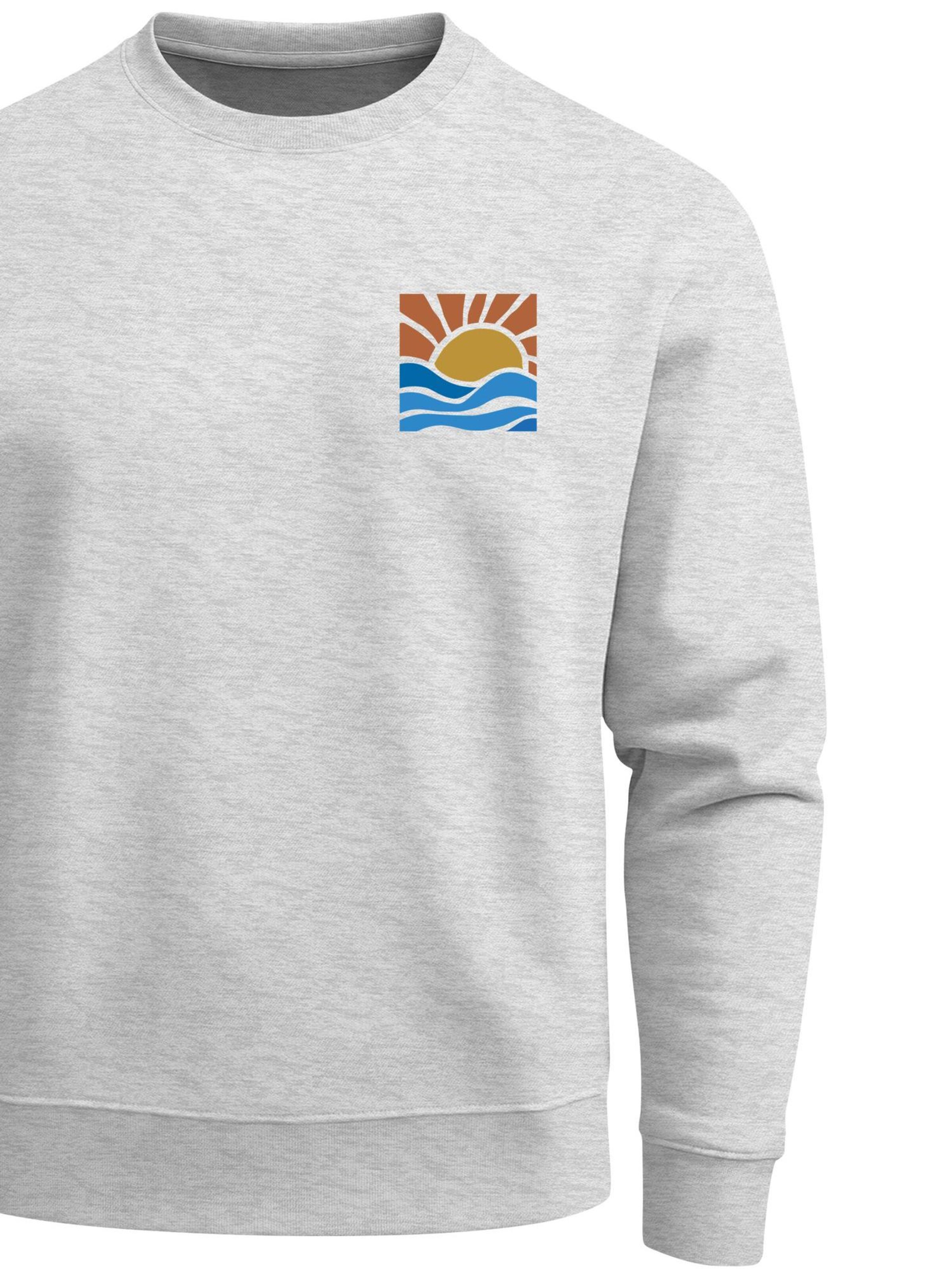 Neverless Sweatshirt 'Sun Wave Batch' in Grey