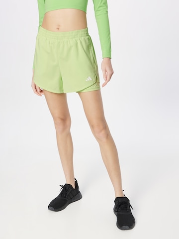 Regular Pantaloni sport 'Minimal Made For Training' de la ADIDAS PERFORMANCE pe verde: față