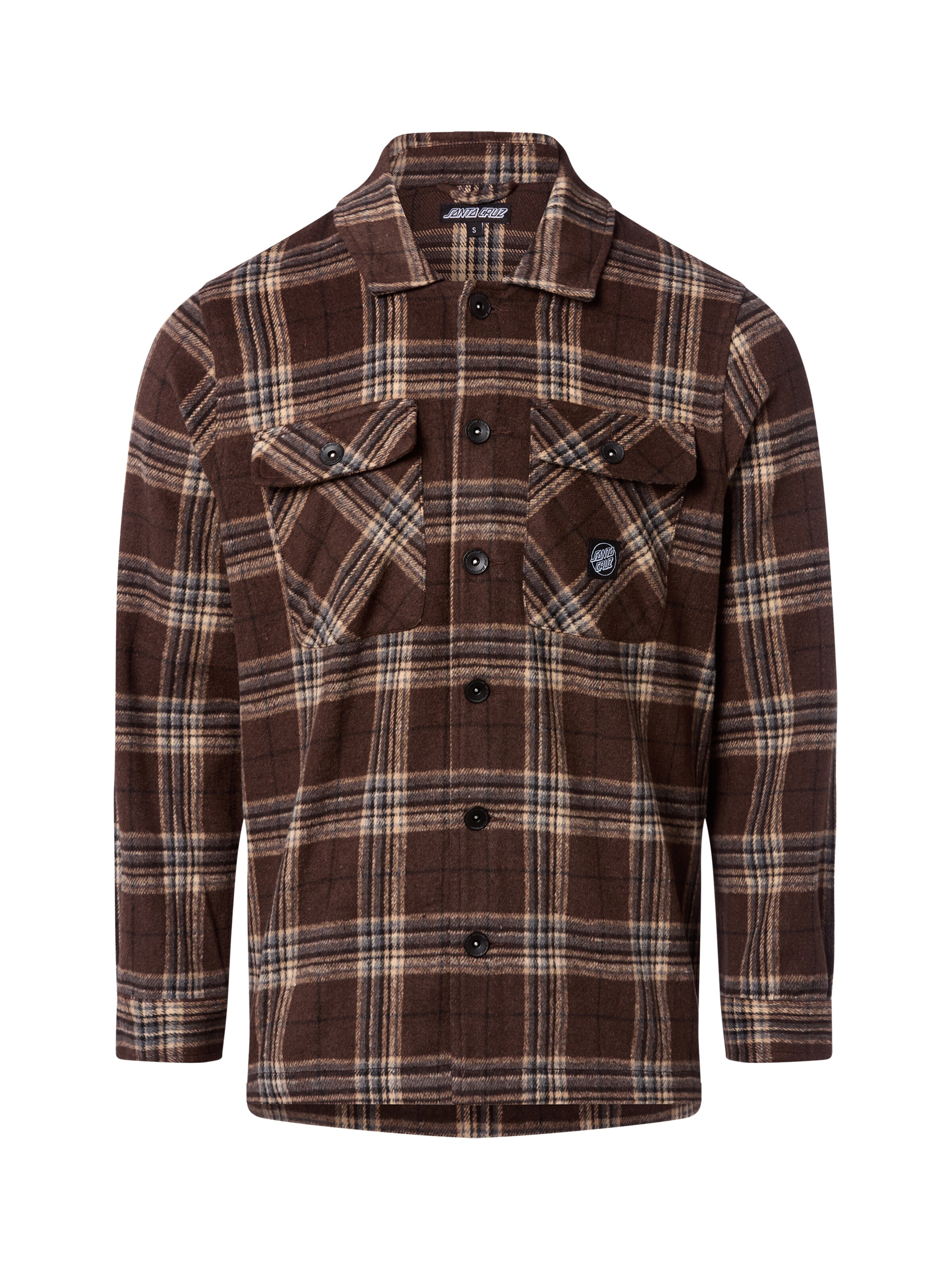 Coupe regular Chemise ' Lodge Shirt ' Santa Cruz en marron : devant